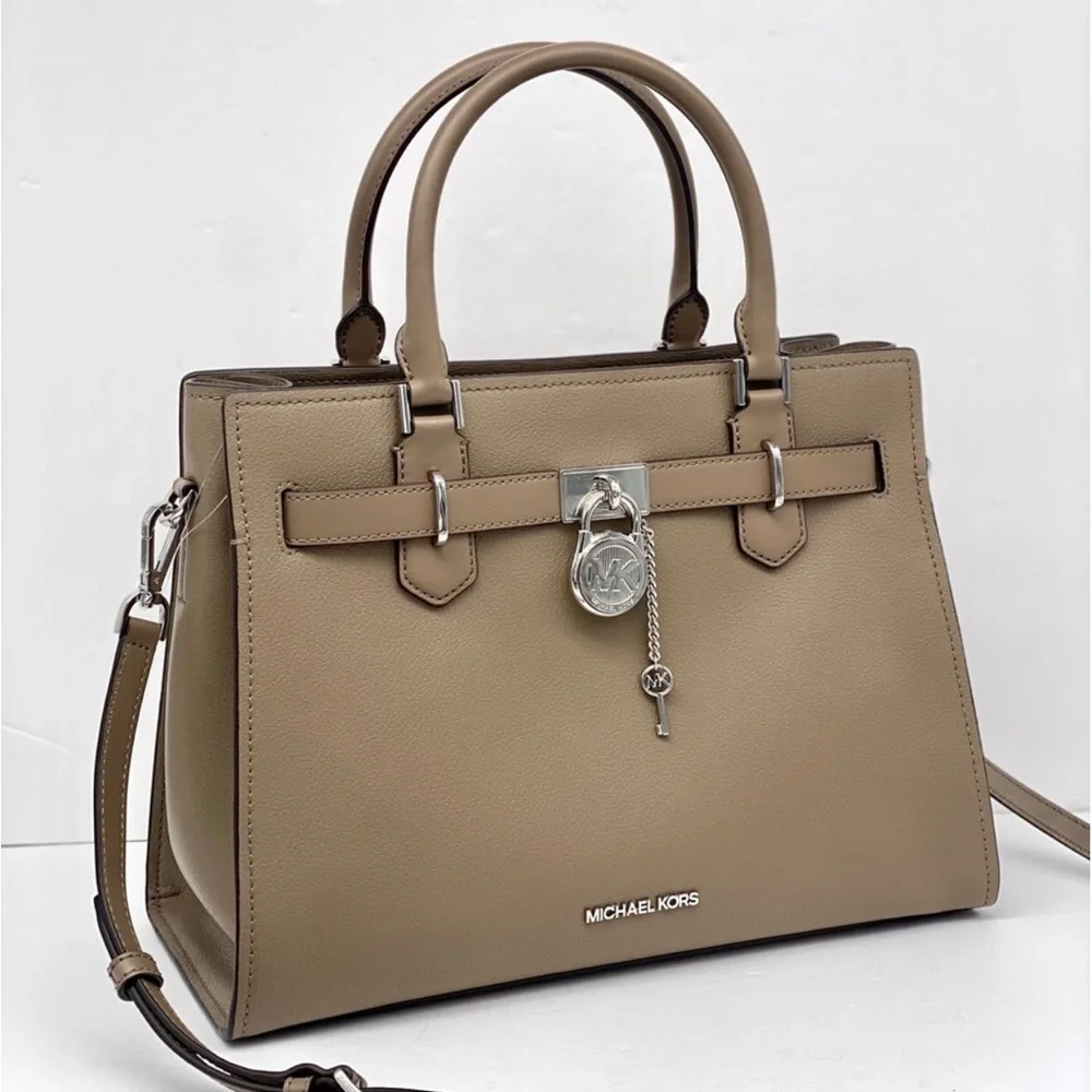 Michael Kors Hamilton Medium Satchel Crossbody Bag Dusk Color